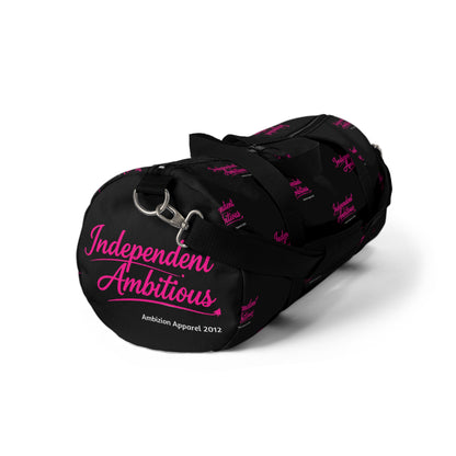 Independent Ambitious Black Duffel Bag — Bold Travel & Gym Tote