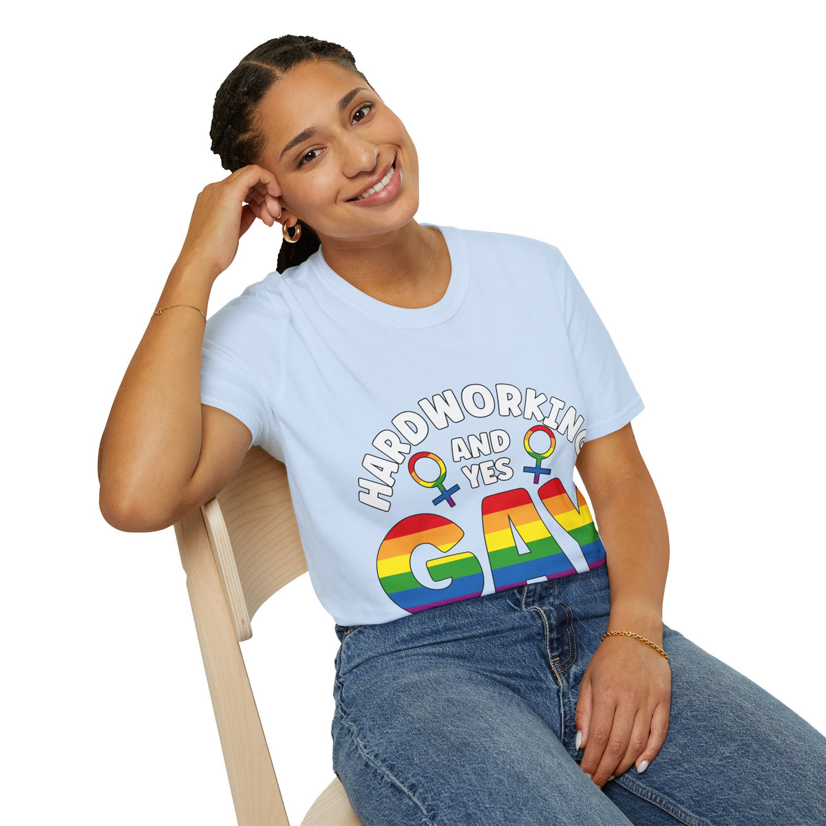 Hardworking and Yes Gay Unisex T-Shirt (LGBTQ)