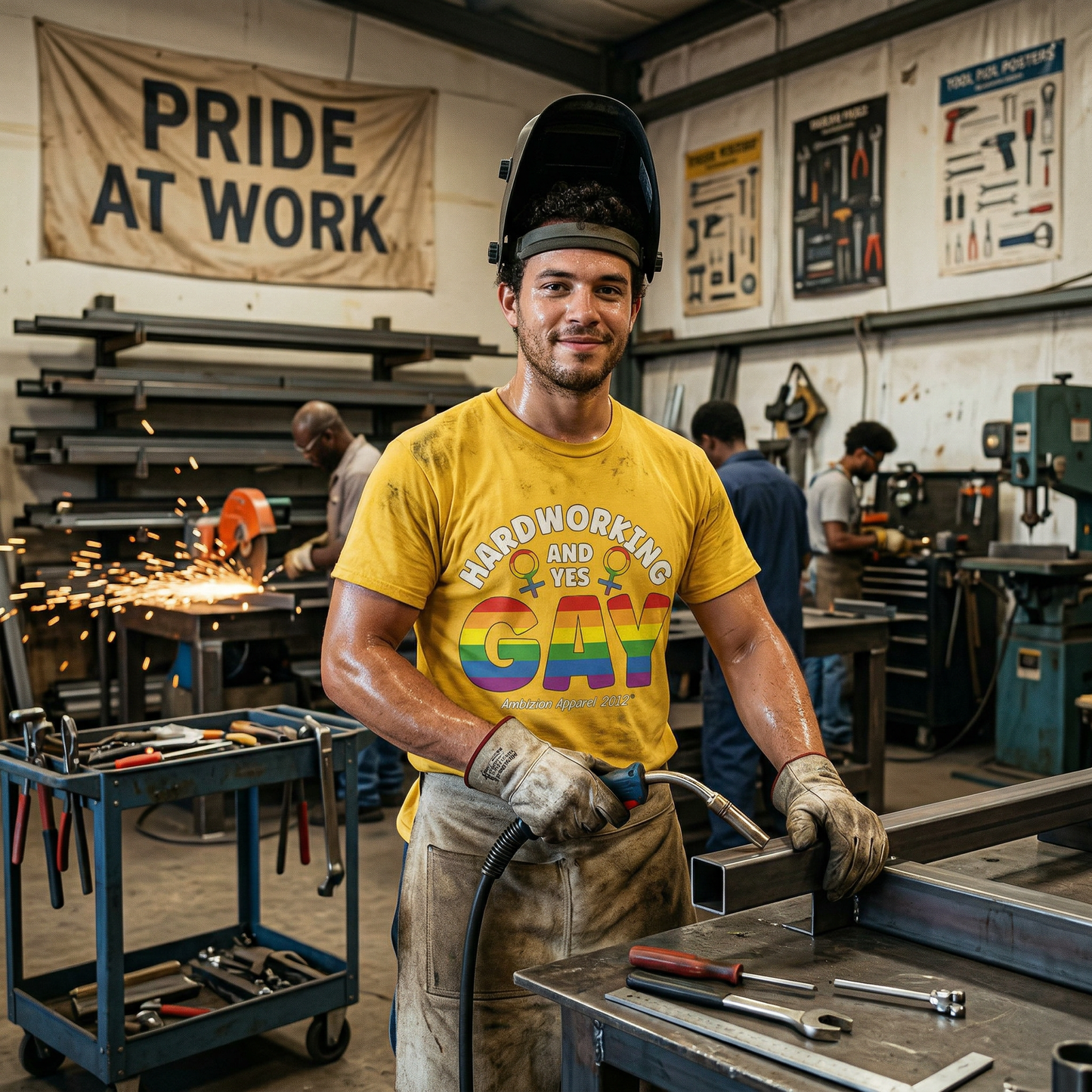 Hardworking and Yes Gay Unisex T-Shirt (LGBTQ)