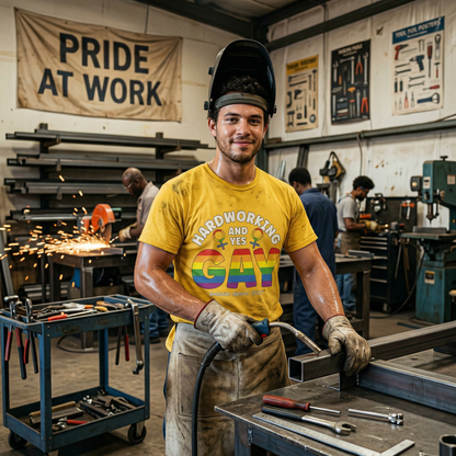 Hardworking and Yes Gay Unisex T-Shirt (LGBTQ)