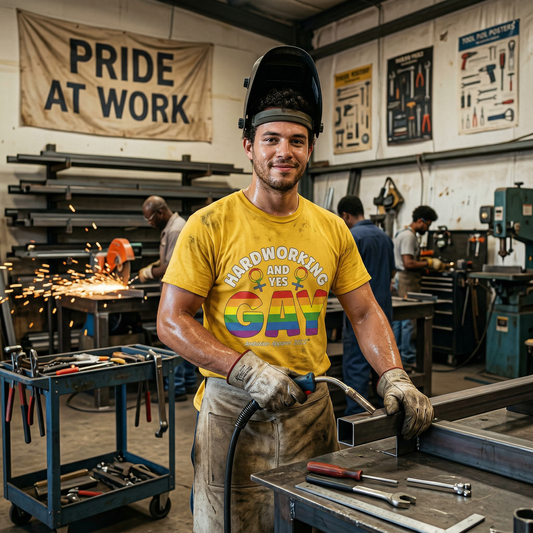 Hardworking and Yes Gay Unisex T-Shirt (LGBTQ)