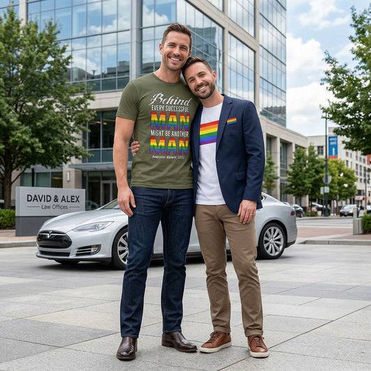 Behind Every Successful Man T-Shirt (LGBTQ)