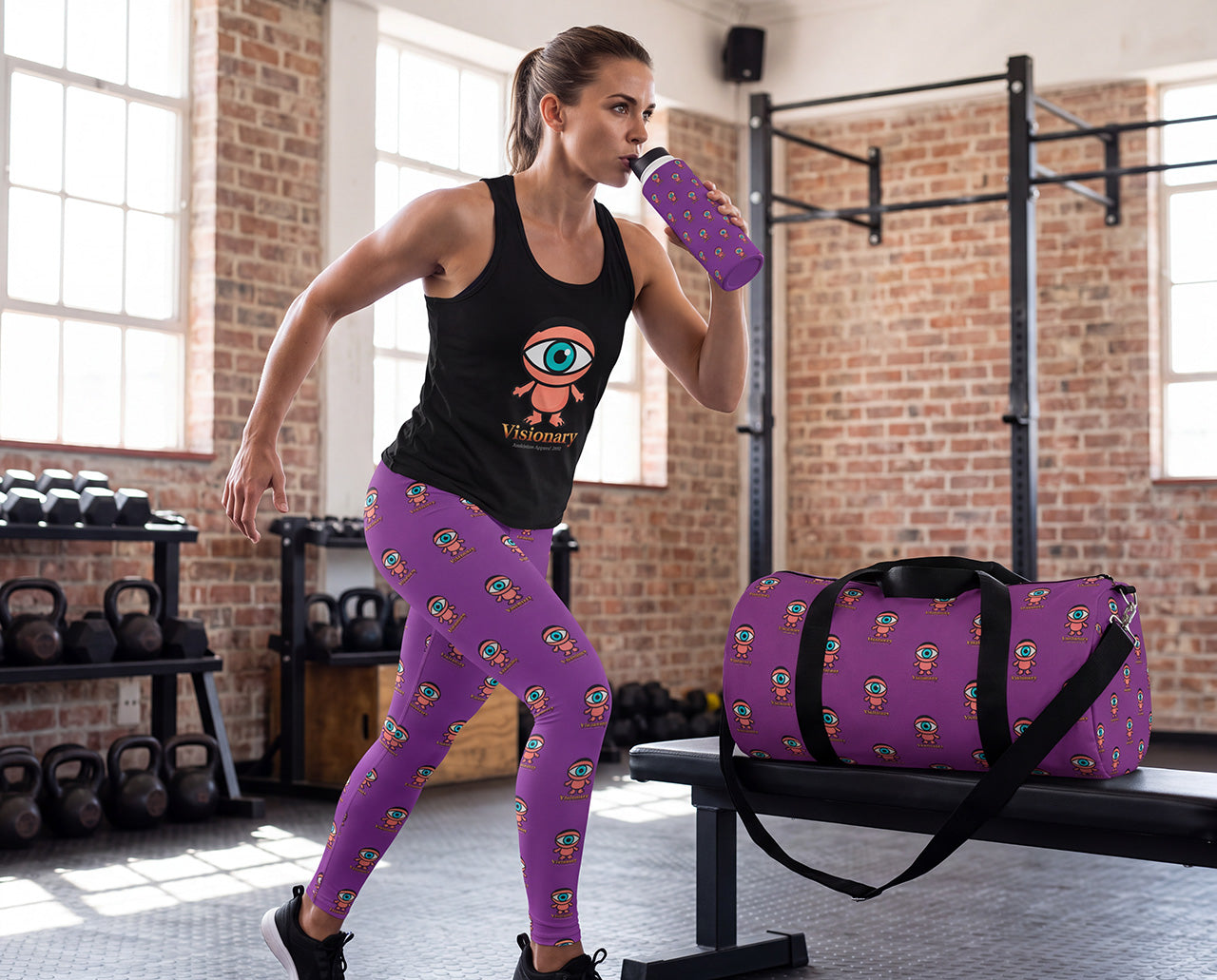 Visionary Black High-Waisted Yoga Leggings