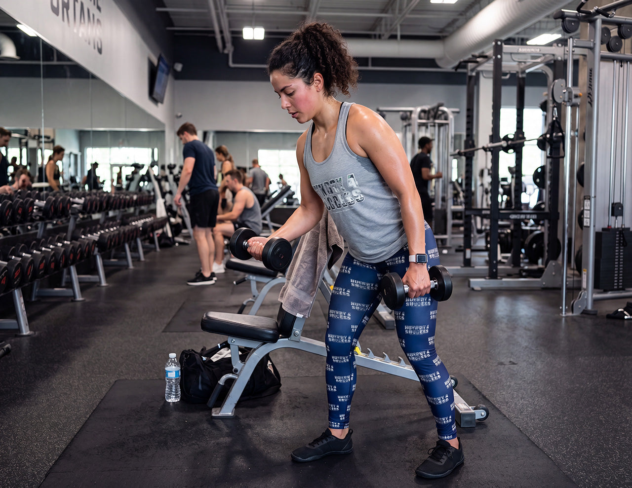 Hungry 4 Success Military Green High-Waisted Yoga Leggings — All-Over Print