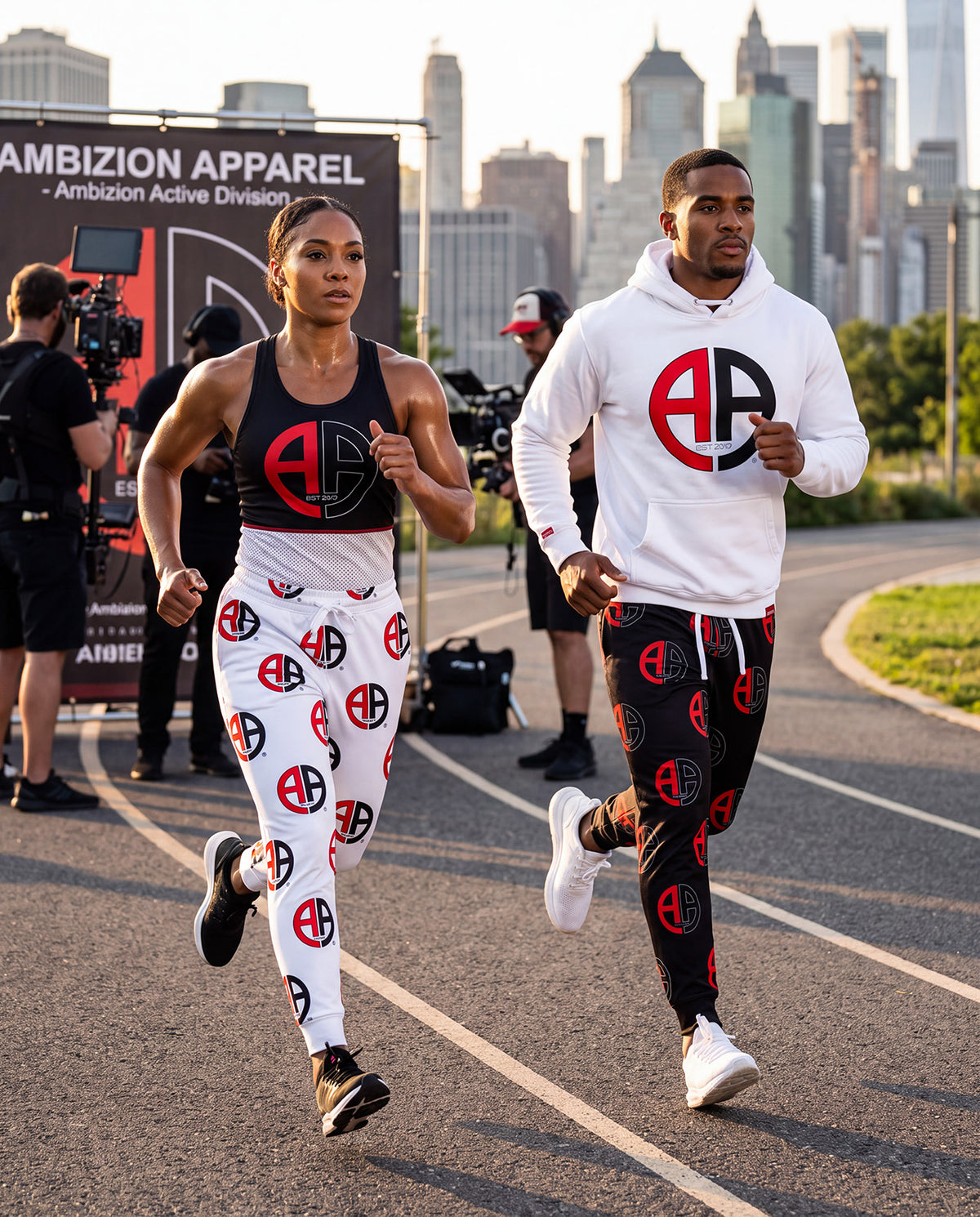 Unisex Ambizion Apparel Signature Joggers — White