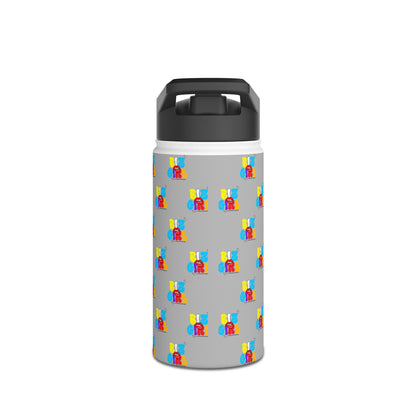 Biz Girl Grey Stainless Water Bottle — Black