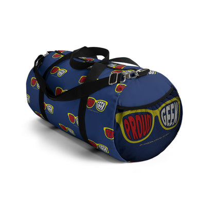 Proud Geek Blue Duffel Bag — Bold Travel & Gym Tote