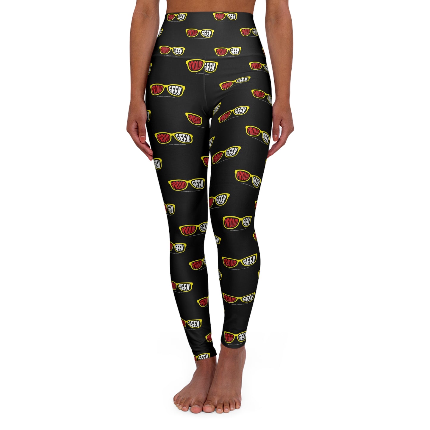 Proud Geek Black High-Waisted Yoga Leggings