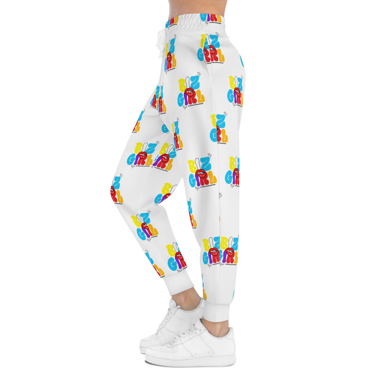 Unisex Ambizion Biz Girl Joggers — White