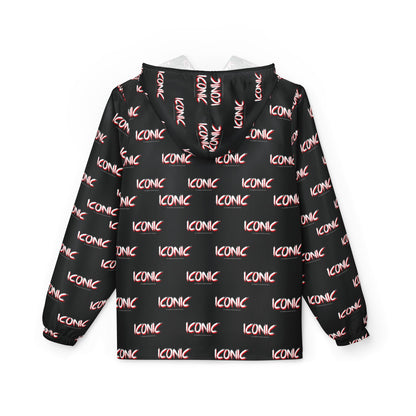 ICONIC repeat logo Windbreaker Jacket | all-over print Black