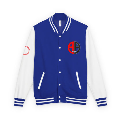 Ambizion Apparel Logo Letterman Jacket | Black White Varsity Jacket