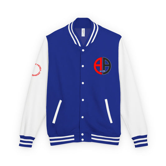 Ambizion Apparel Logo Letterman Jacket | Black White Varsity Jacket