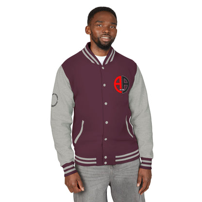 Ambizion Apparel Logo Letterman Jacket | Black White Varsity Jacket