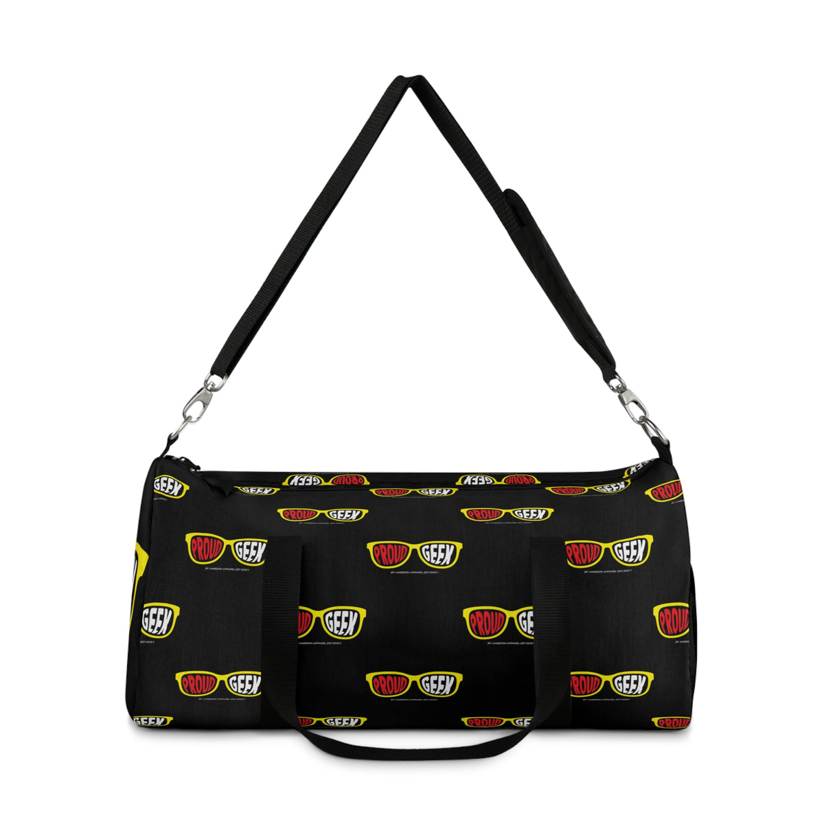 Proud Geek Black Duffel Bag