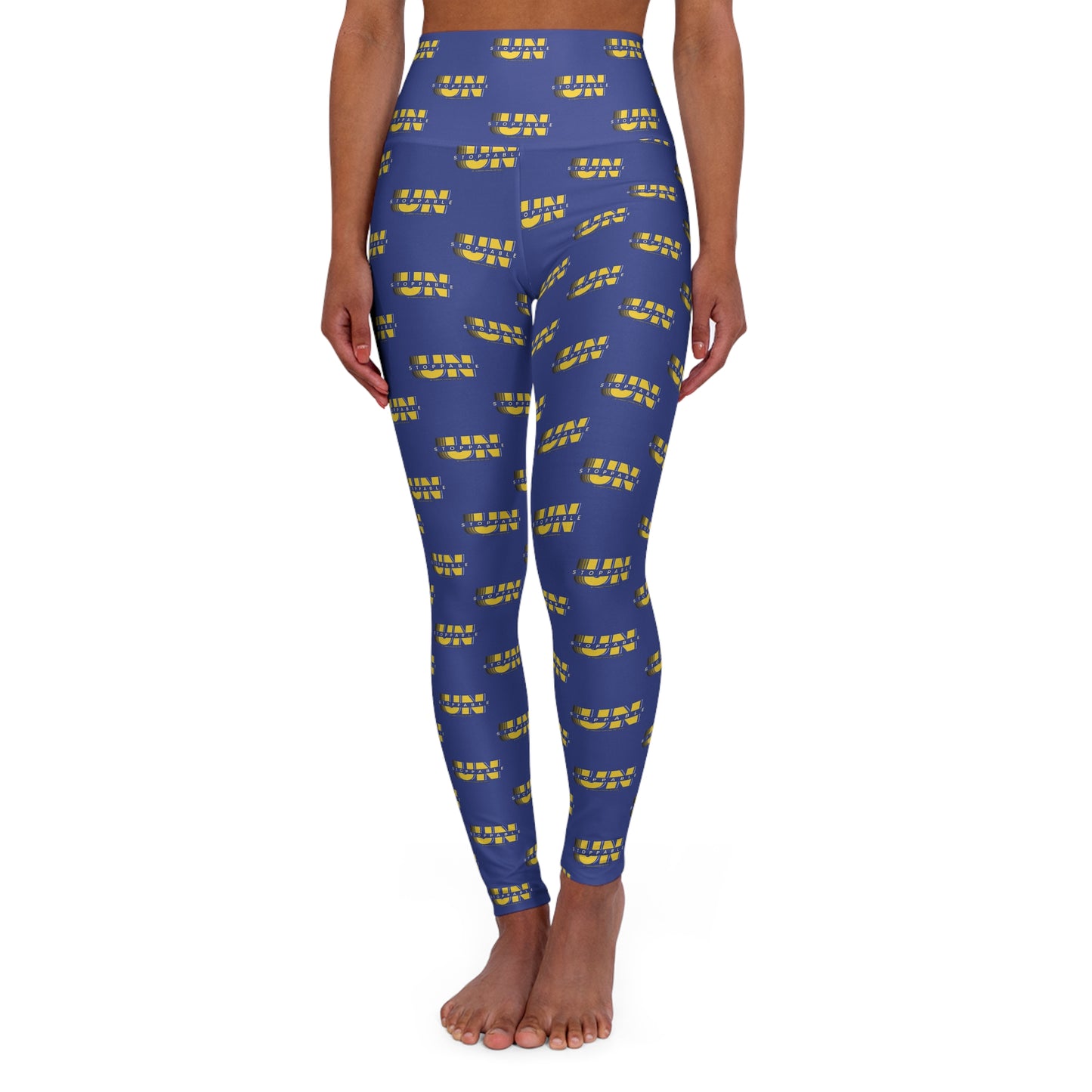 UNStoppable Blue High-Waisted Yoga Leggings