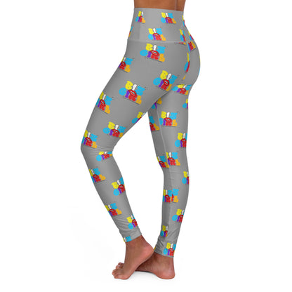 Biz Girl Grey High-Waisted Yoga Leggings- Ambizion Active
