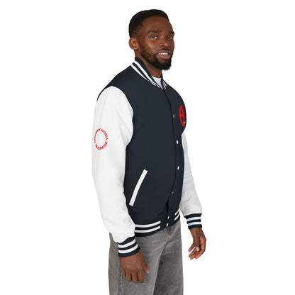 Ambizion Apparel Logo Letterman Jacket | Black White Varsity Jacket