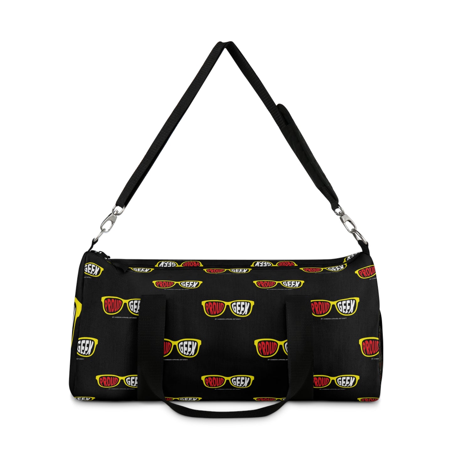 Proud Geek Black Duffel Bag