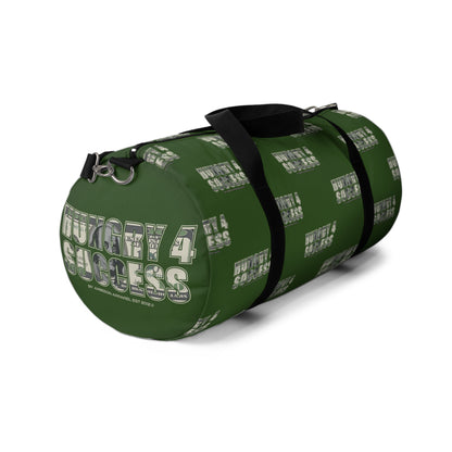 Hungry 4 Success Green Duffel Bag — Bold Travel & Gym Tote