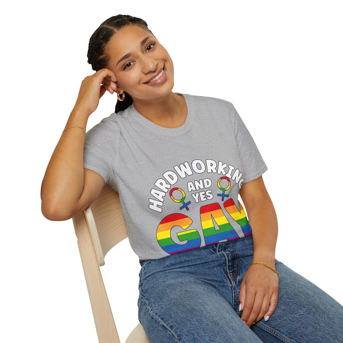 Hardworking and Yes Gay Unisex T-Shirt (LGBTQ)