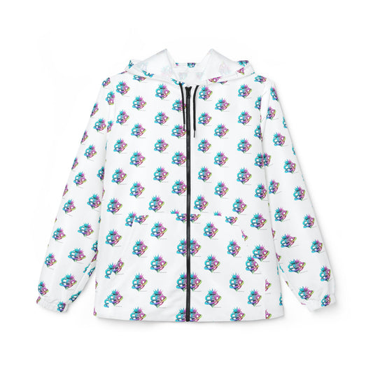 CEO repeat logo Windbreaker Jacket | all-over print White