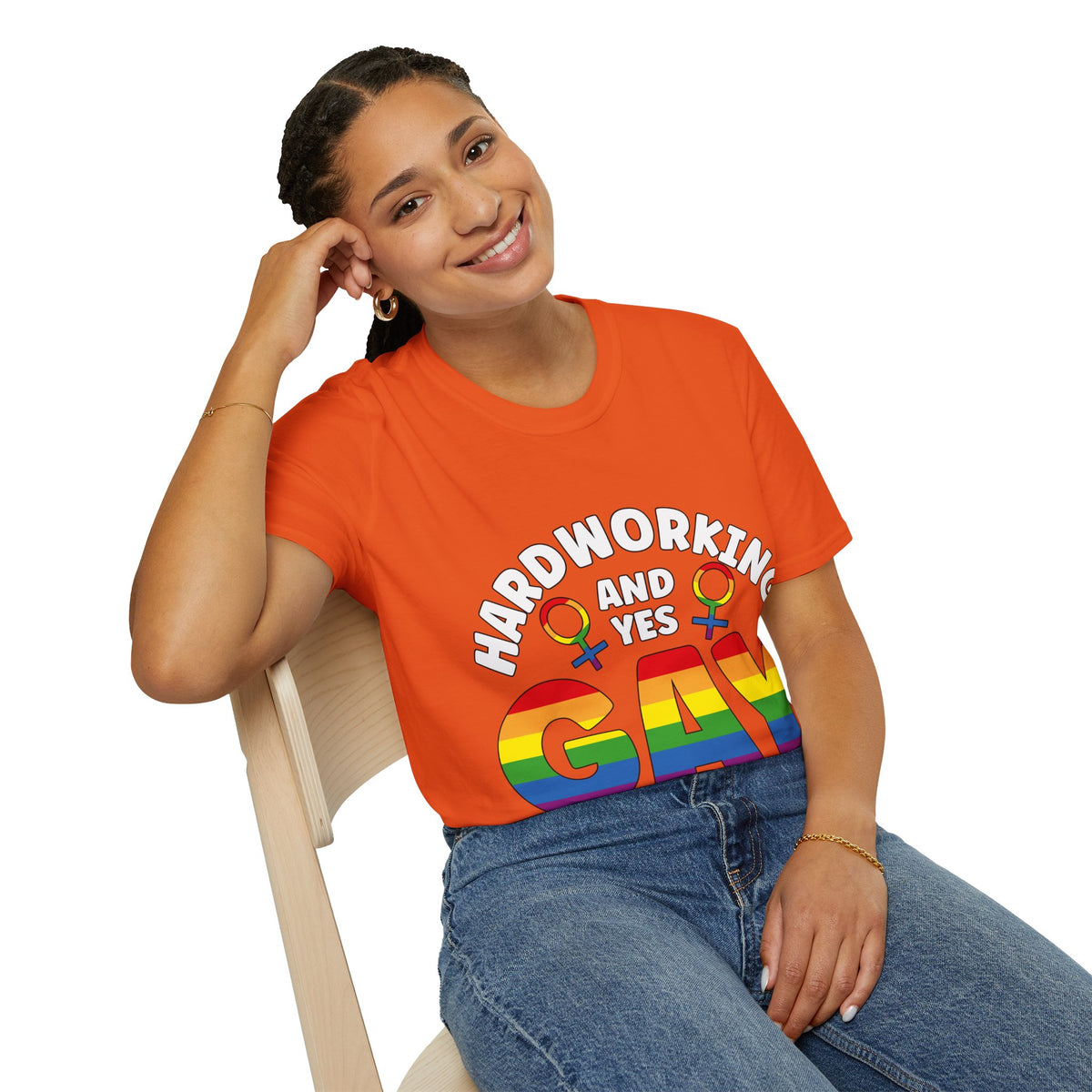 Hardworking and Yes Gay Unisex T-Shirt (LGBTQ)
