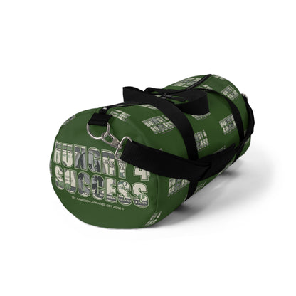 Hungry 4 Success Green Duffel Bag — Bold Travel & Gym Tote