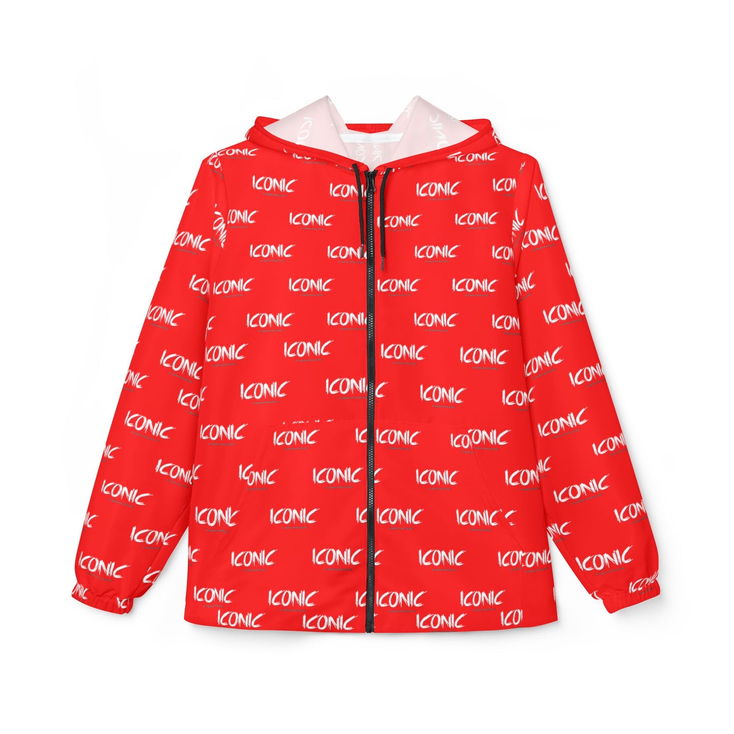ICONIC repeat logo Windbreaker Jacket | all-over print Red
