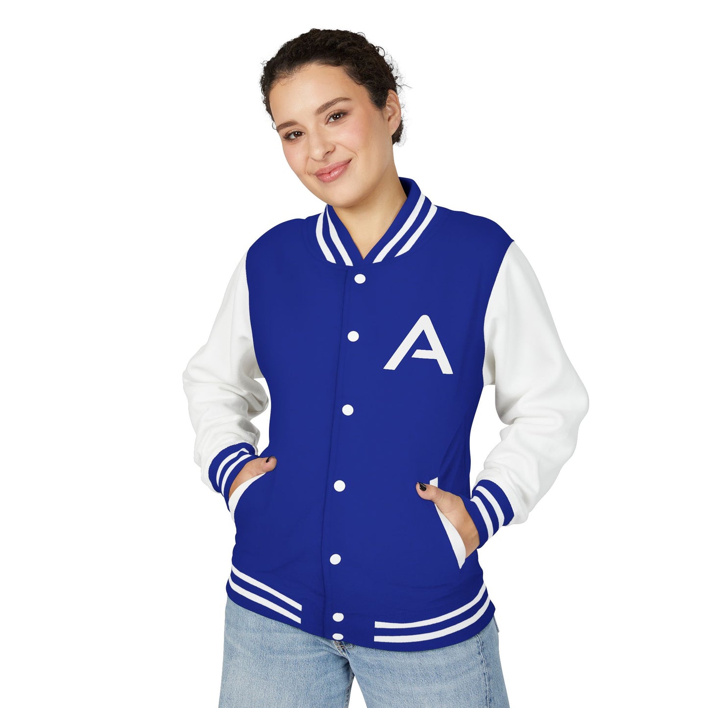 Ambizion Apparel Signature White Logo Letterman Jacket | Black White Varsity Jacket
