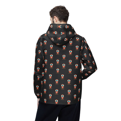 Visionary repeat logo Windbreaker Jacket | all-over print Black