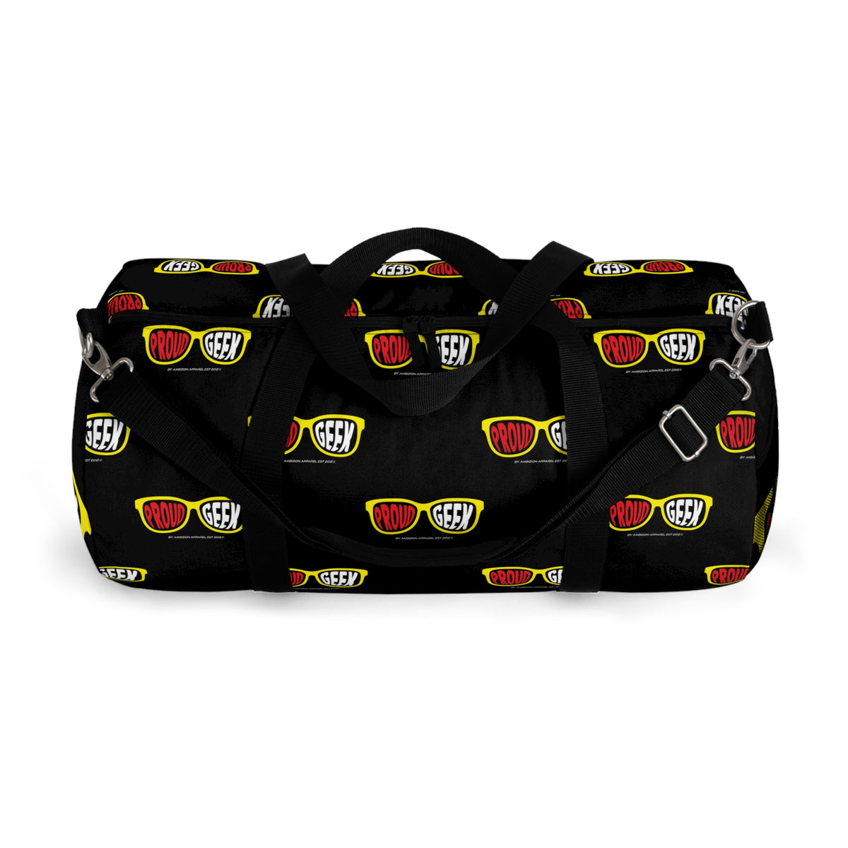 Proud Geek Black Duffel Bag