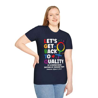 LGBTQ (Let's Get Back to Quality) Unisex T-Shirt (LGBTQ)