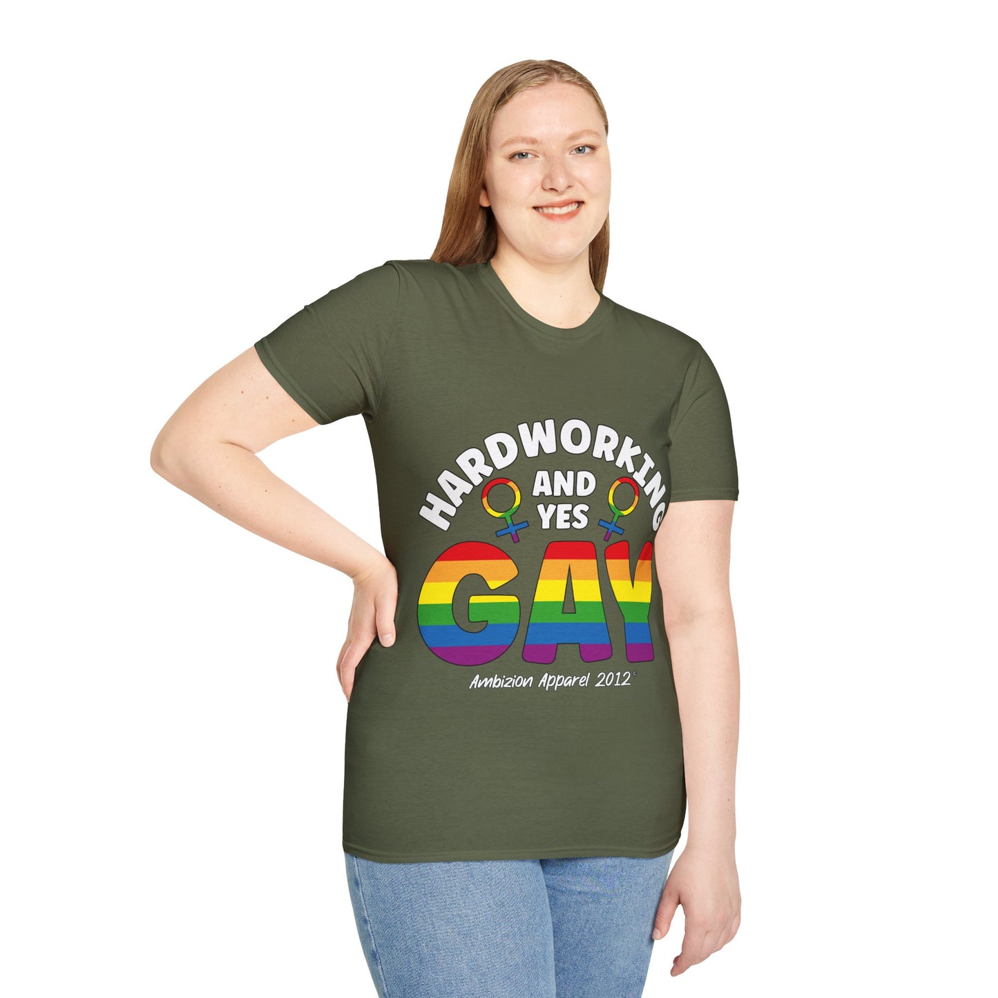 Hardworking and Yes Gay Unisex T-Shirt (LGBTQ)