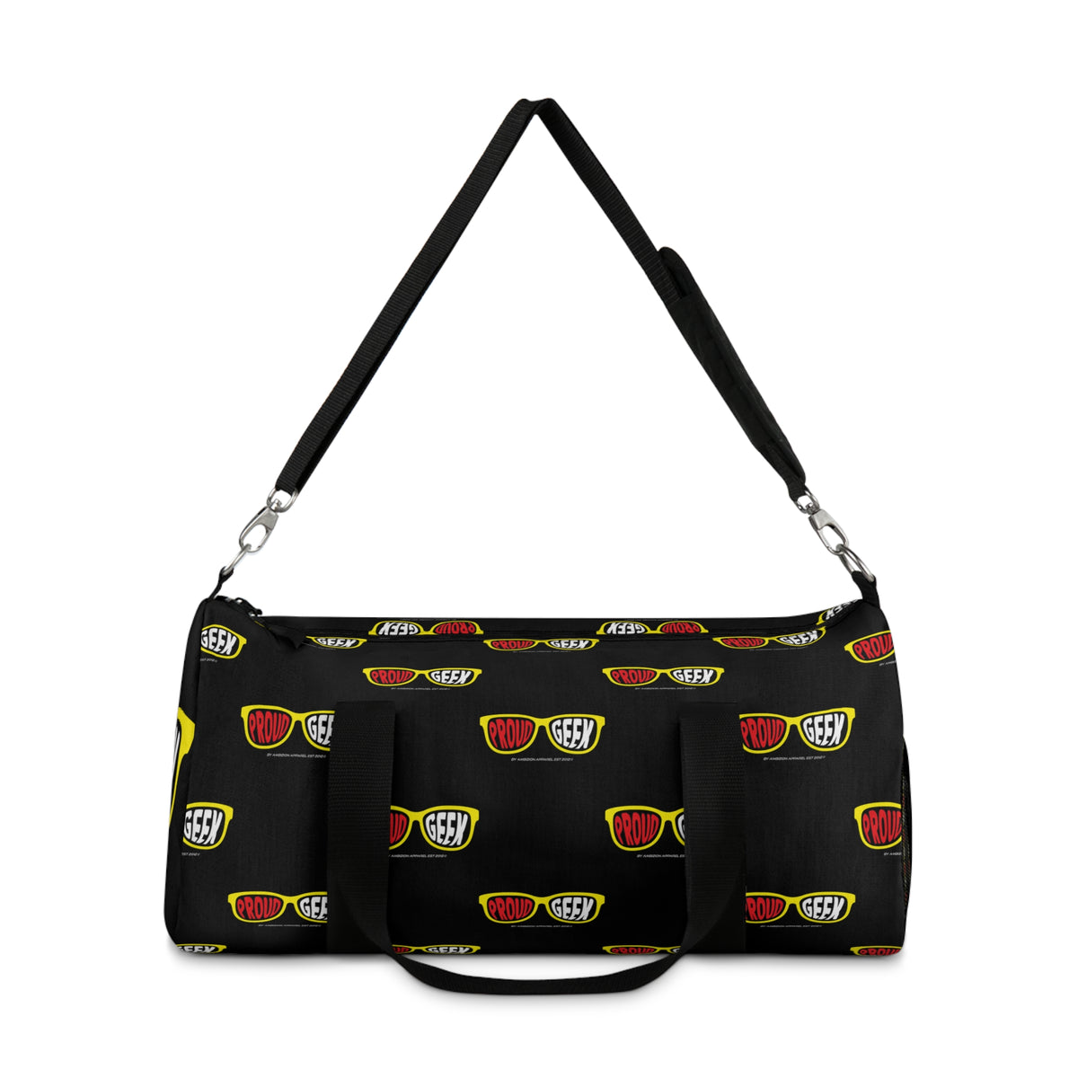 Proud Geek Black Duffel Bag