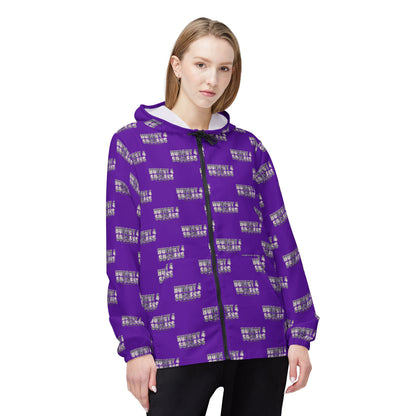 Hungry 4 Success repeat logo Windbreaker Jacket | all-over print Purple