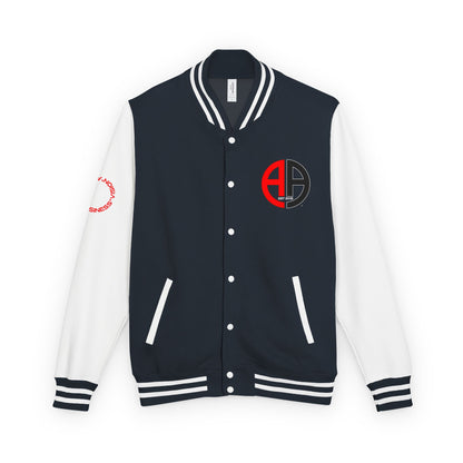 Ambizion Apparel Logo Letterman Jacket | Black White Varsity Jacket