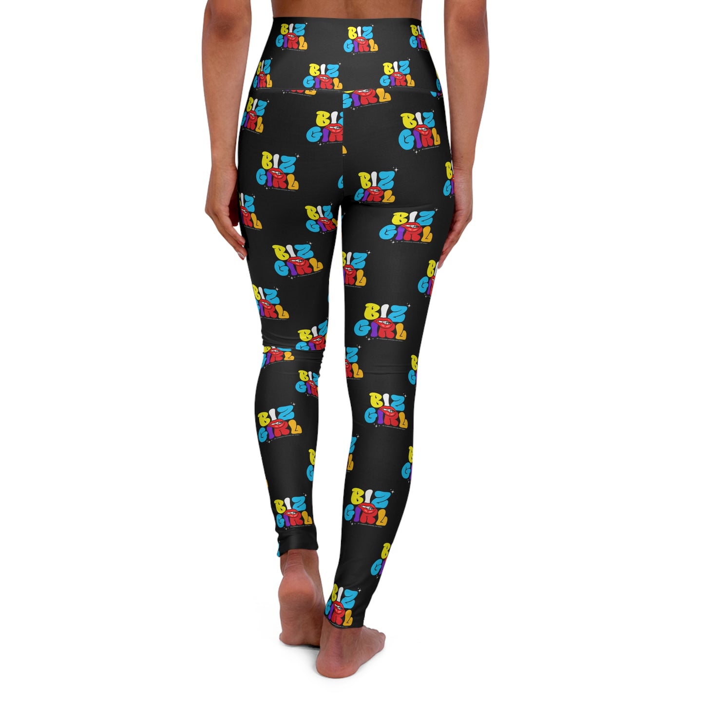 Biz Girl Black High-Waisted Yoga Leggings- Ambizion Active