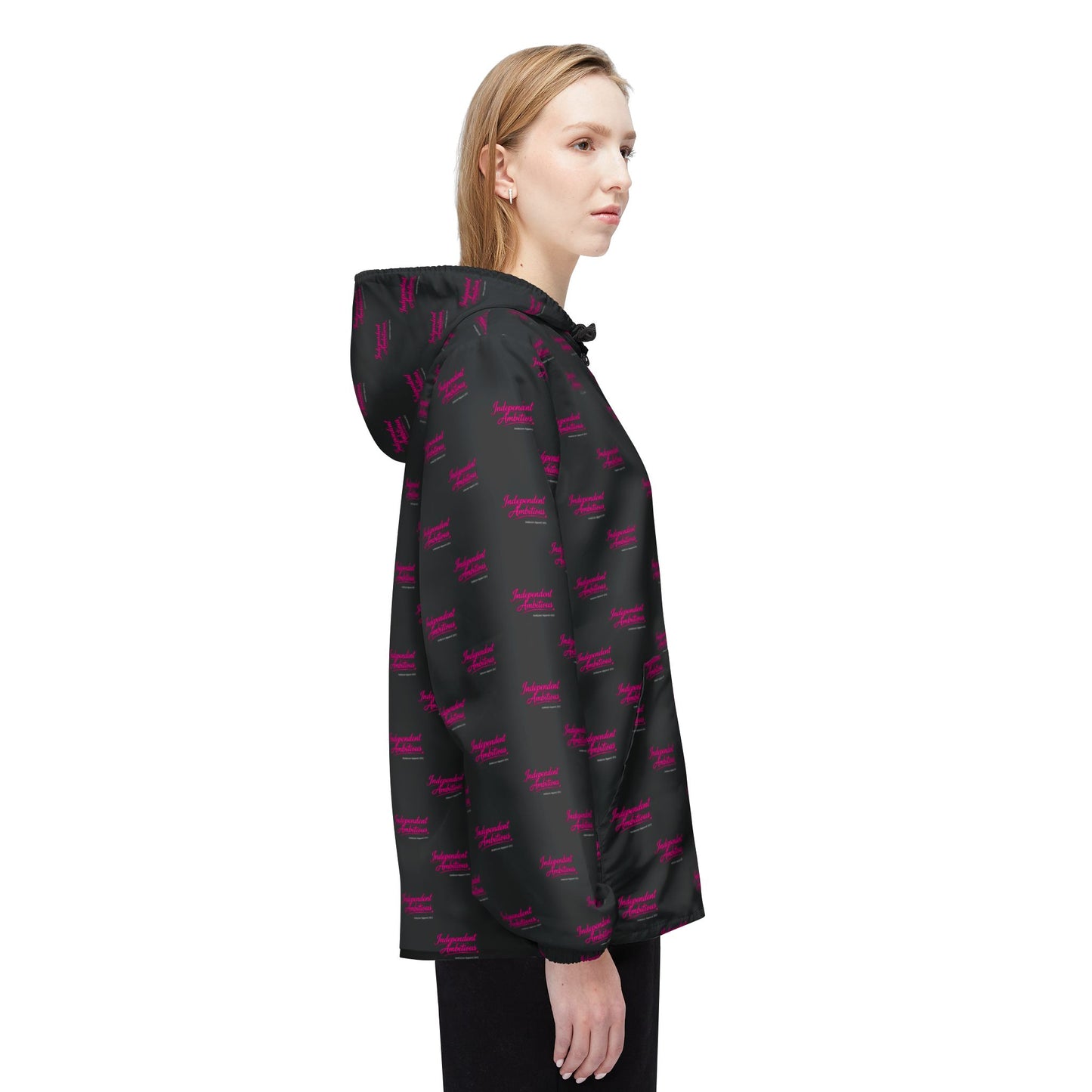 Independent Ambitious repeat logo Windbreaker Jacket | all-over print Black