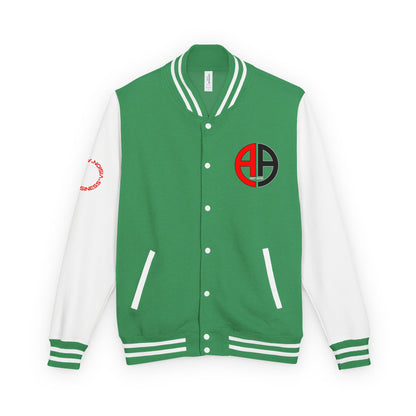 Ambizion Apparel Logo Letterman Jacket | Black White Varsity Jacket