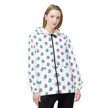 CEO repeat logo Windbreaker Jacket | all-over print White