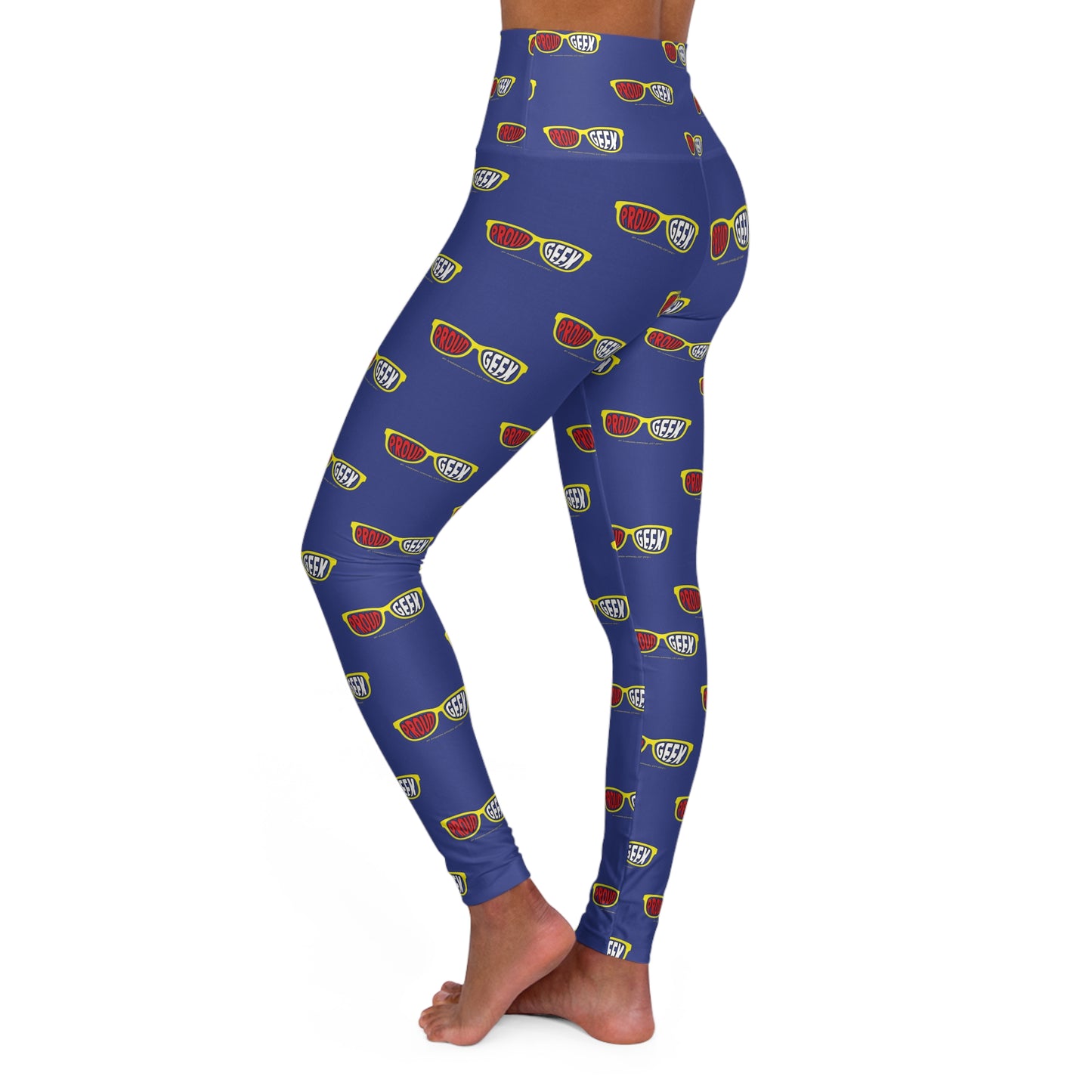 Proud Geek Blue High-Waisted Yoga Leggings- Ambizion Active