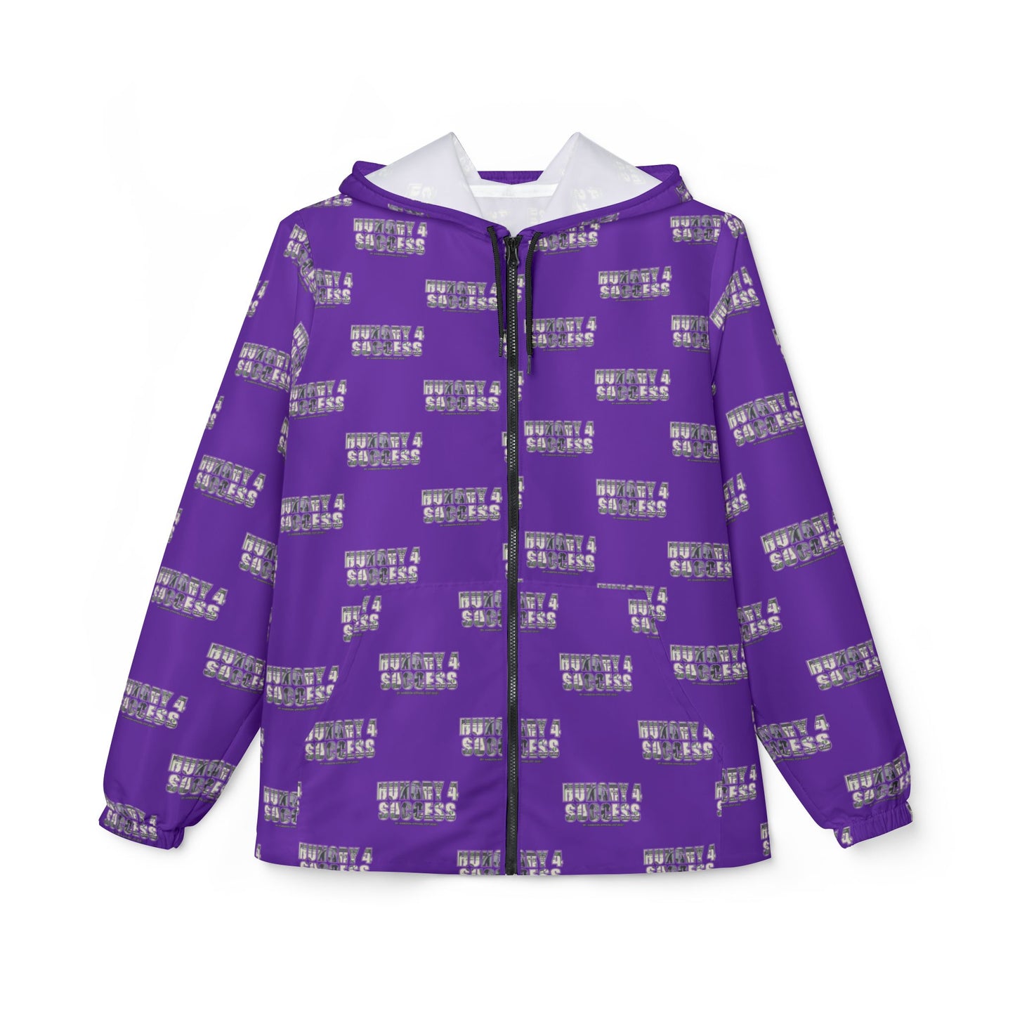 Hungry 4 Success repeat logo Windbreaker Jacket | all-over print Purple