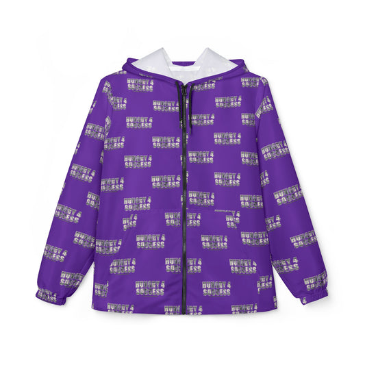 Hungry 4 Success repeat logo Windbreaker Jacket | all-over print Purple