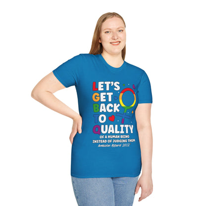 LGBTQ (Let's Get Back to Quality) Unisex T-Shirt (LGBTQ)