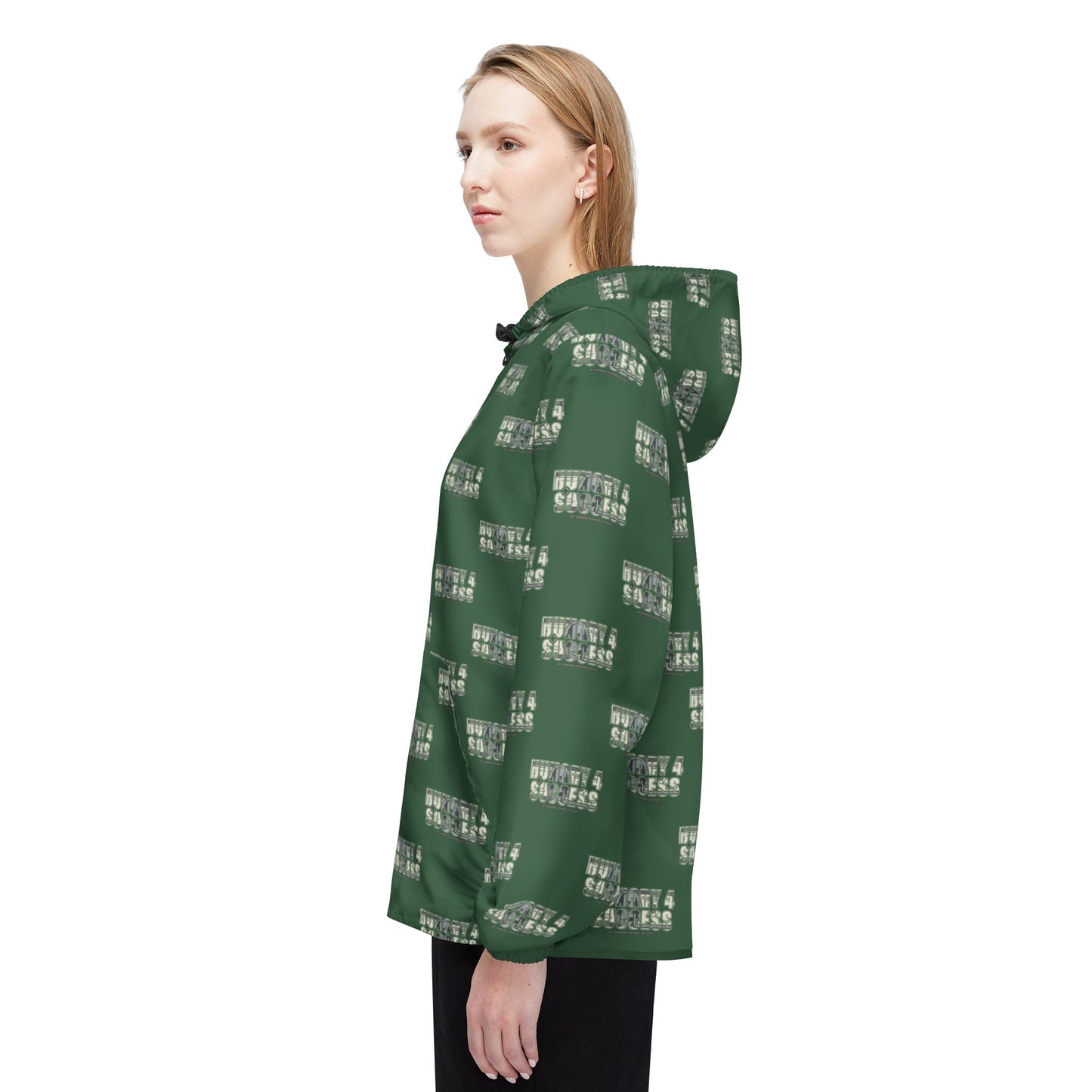 Hungry 4 Success repeat logo Windbreaker Jacket | all-over print Green