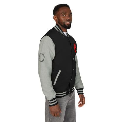 Ambizion Apparel Logo Letterman Jacket | Black White Varsity Jacket