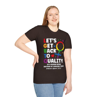 LGBTQ (Let's Get Back to Quality) Unisex T-Shirt (LGBTQ)