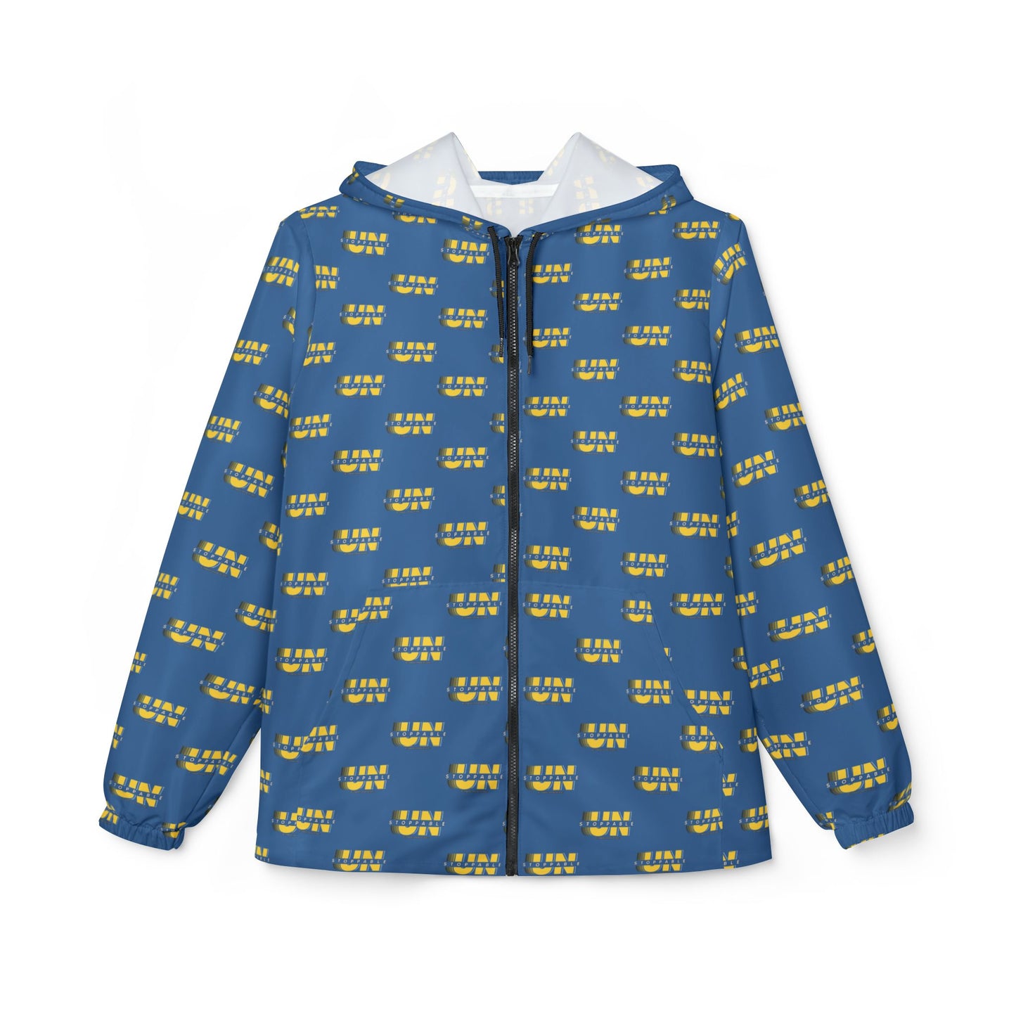 UNStoppable repeat logo Windbreaker Jacket | all-over print Blue