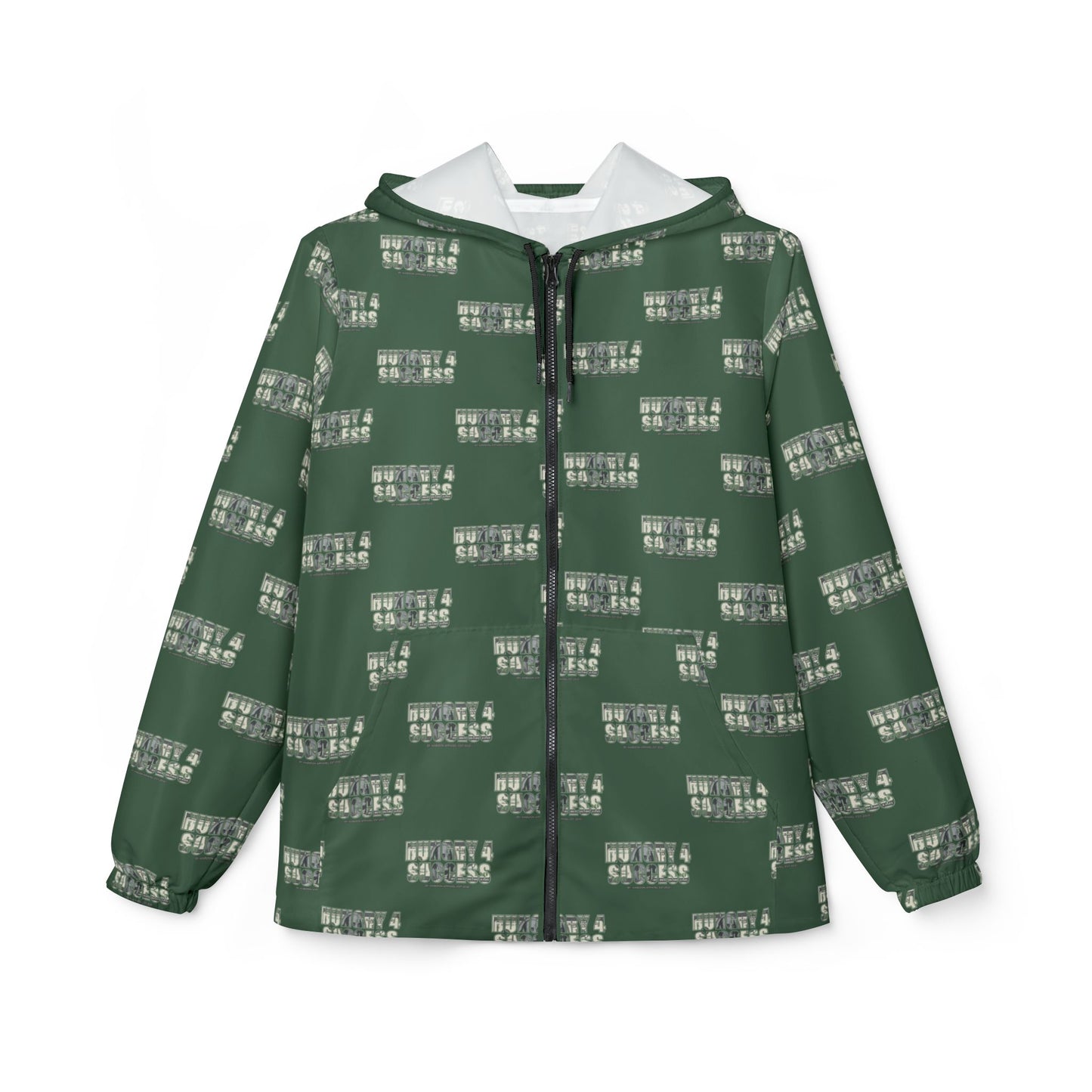 Hungry 4 Success repeat logo Windbreaker Jacket | all-over print Green