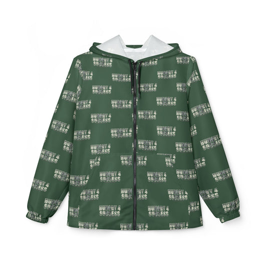 Hungry 4 Success repeat logo Windbreaker Jacket | all-over print Green